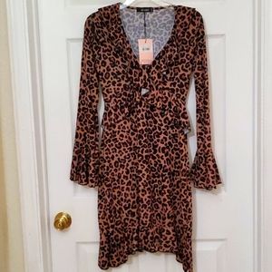 Girls's Leopard Dress by Missguided, Size 14